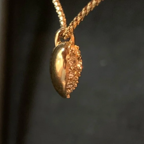 Swarovski Crystal Goldtone HEART Pendant 16 in Necklace - Picture 11 of 14